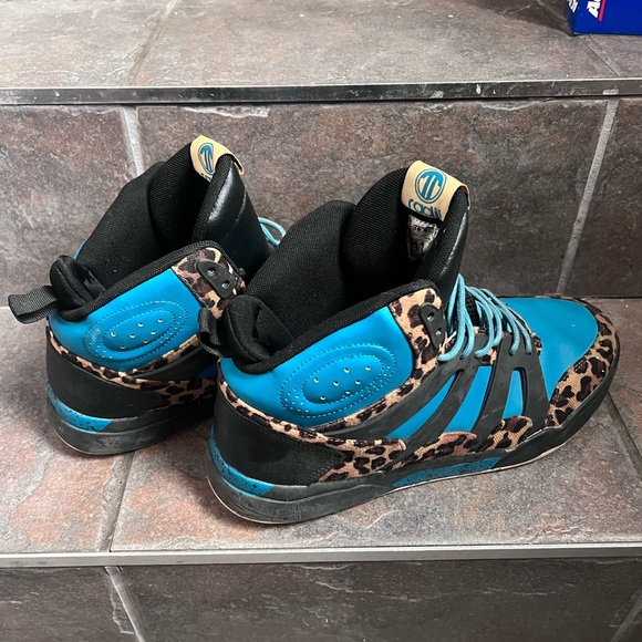 Men’s Radii high top Blue/Black with Leopard print size 11 - Picture 2 of 3